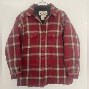 Vintage Eddie Bauer Legends Insulated Plaid Flannel Jacket | Quilted Lined